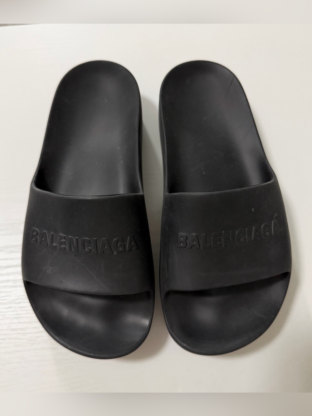 Balenciaga Women’s Platform Slides “Black Rubber”